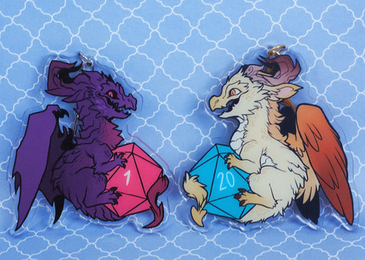 Dice Dragon Acrylic Charm