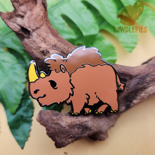 Prehistoric Pals: Woolly Rhino Pin